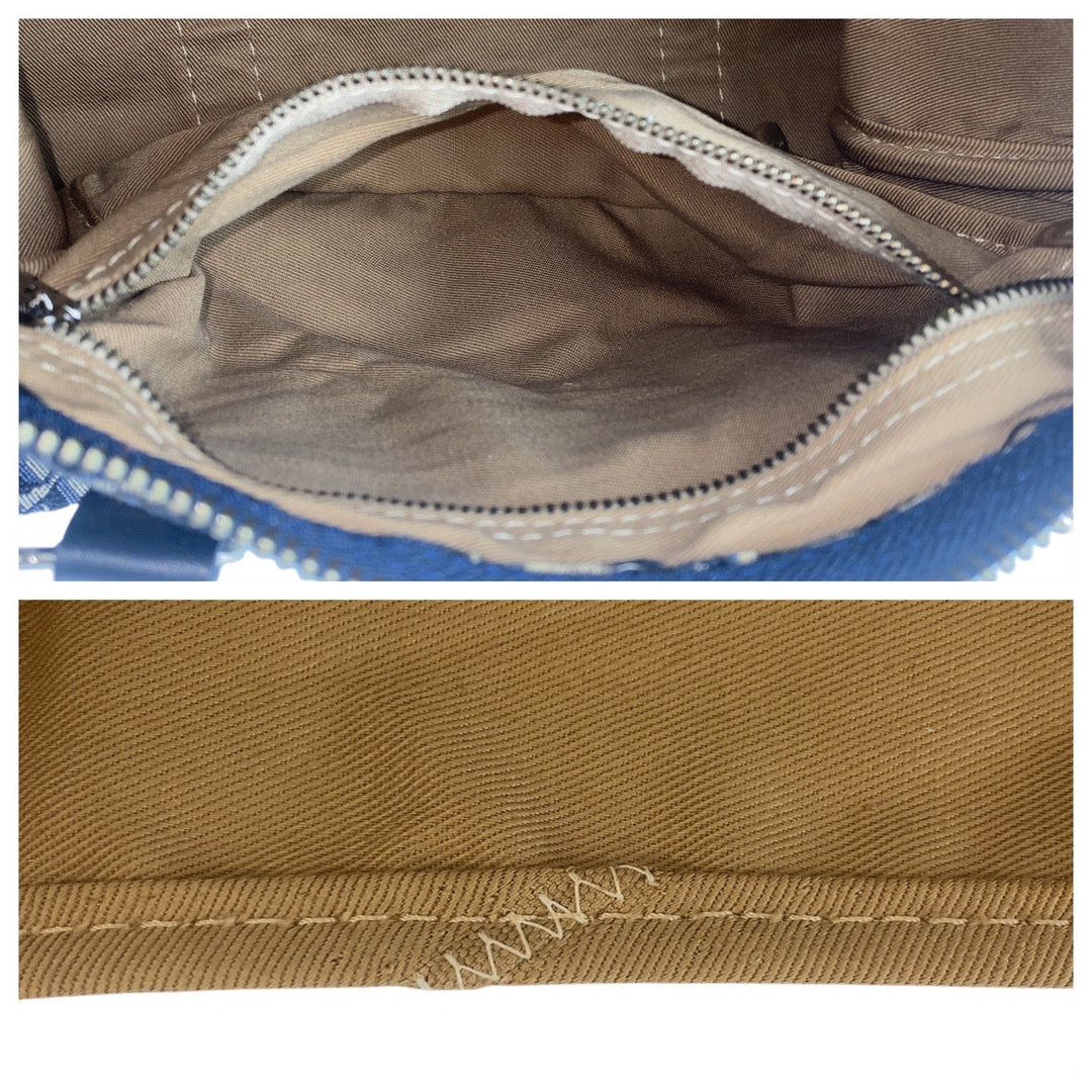 Christian Dior Handbag canvas Navy Trotter