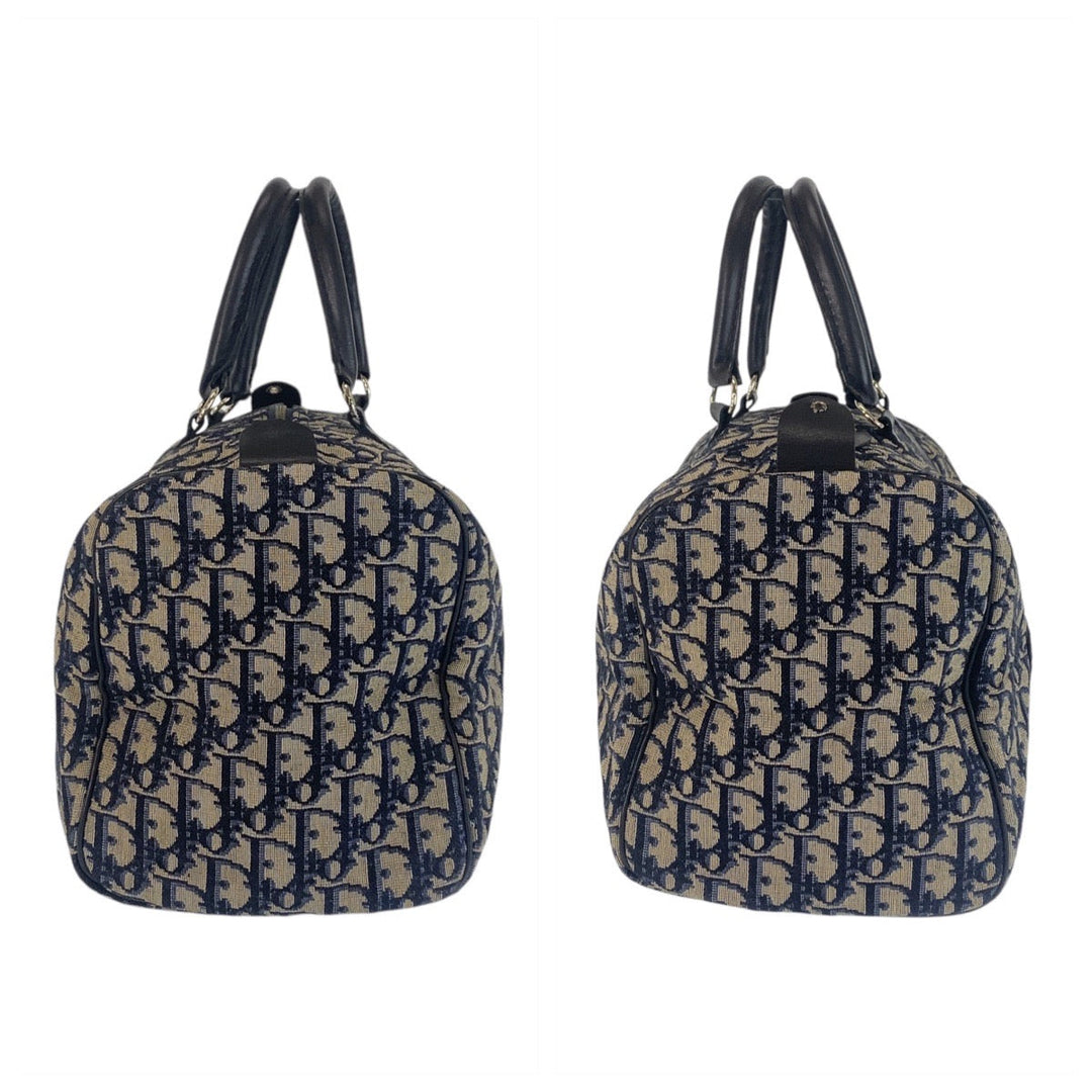 Christian Dior Handbag canvas Navy Trotter