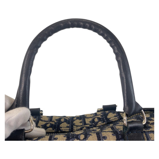 Christian Dior Handbag canvas Navy Trotter
