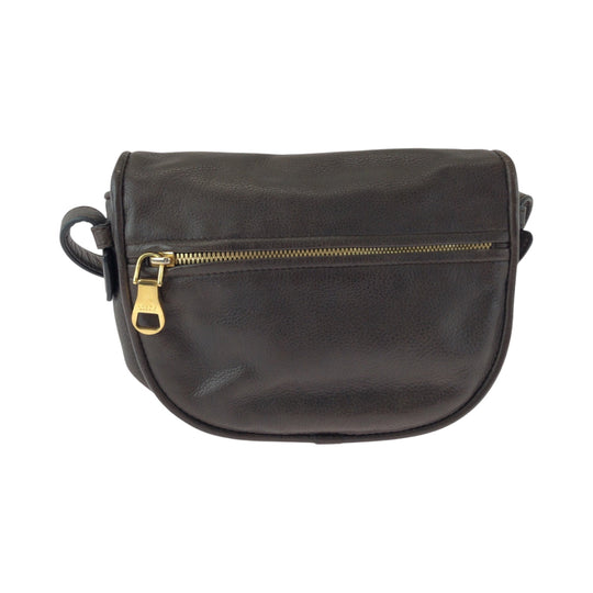 LOEWE Shoulder Bag leather Brown Heritage logo