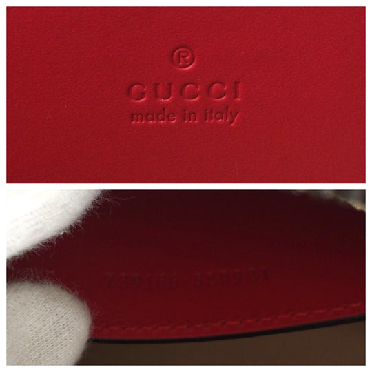 GUCCI Handbag 739166 leather Red GG Marmont