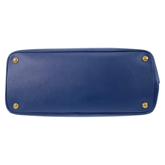PRADA Tote Bag leather blue Safiano Galleria