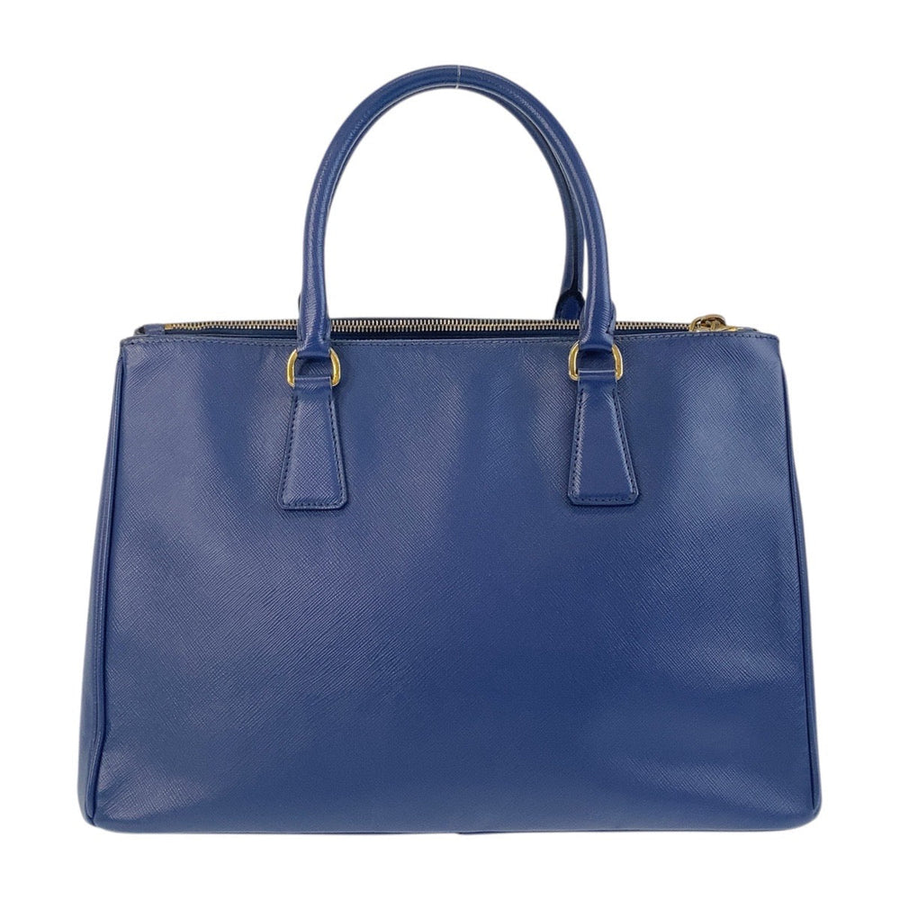PRADA Tote Bag leather blue Safiano Galleria