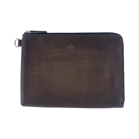 Berluti Clutch bag leather Brown Inner Calligraphy Scrit