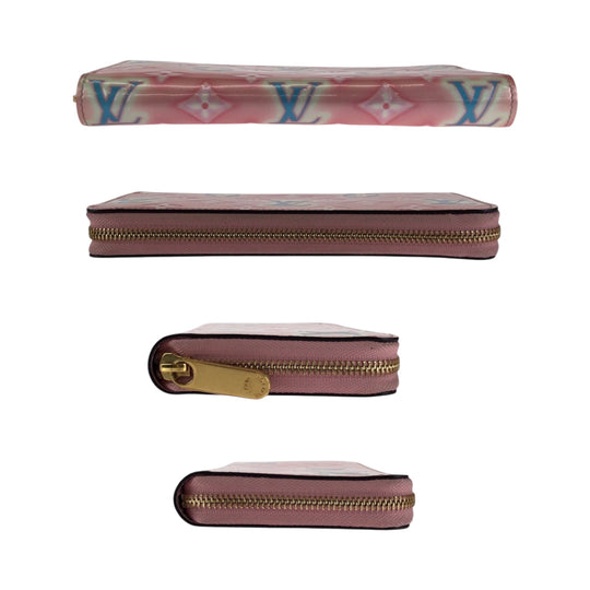 LOUIS VUITTON Long Wallet Purse M81145 Monogram Vernis Pink Multicolor Gold Metal Monogram Vernis Valentine's Day Japan Exclusive
