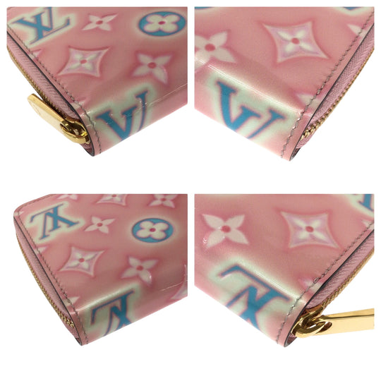 LOUIS VUITTON Long Wallet Purse M81145 Monogram Vernis Pink Multicolor Gold Metal Monogram Vernis Valentine's Day Japan Exclusive