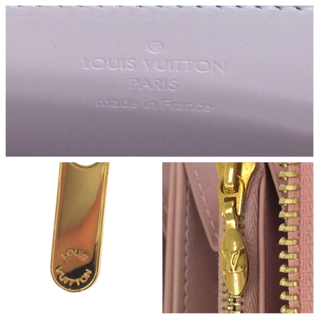 LOUIS VUITTON Long Wallet Purse M81145 Monogram Vernis Pink Multicolor Gold Metal Monogram Vernis Valentine's Day Japan Exclusive