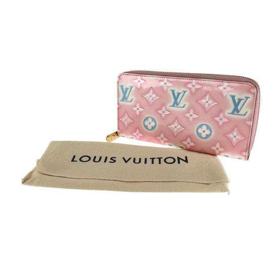 LOUIS VUITTON Long Wallet Purse M81145 Monogram Vernis Pink Multicolor Gold Metal Monogram Vernis Valentine's Day Japan Exclusive