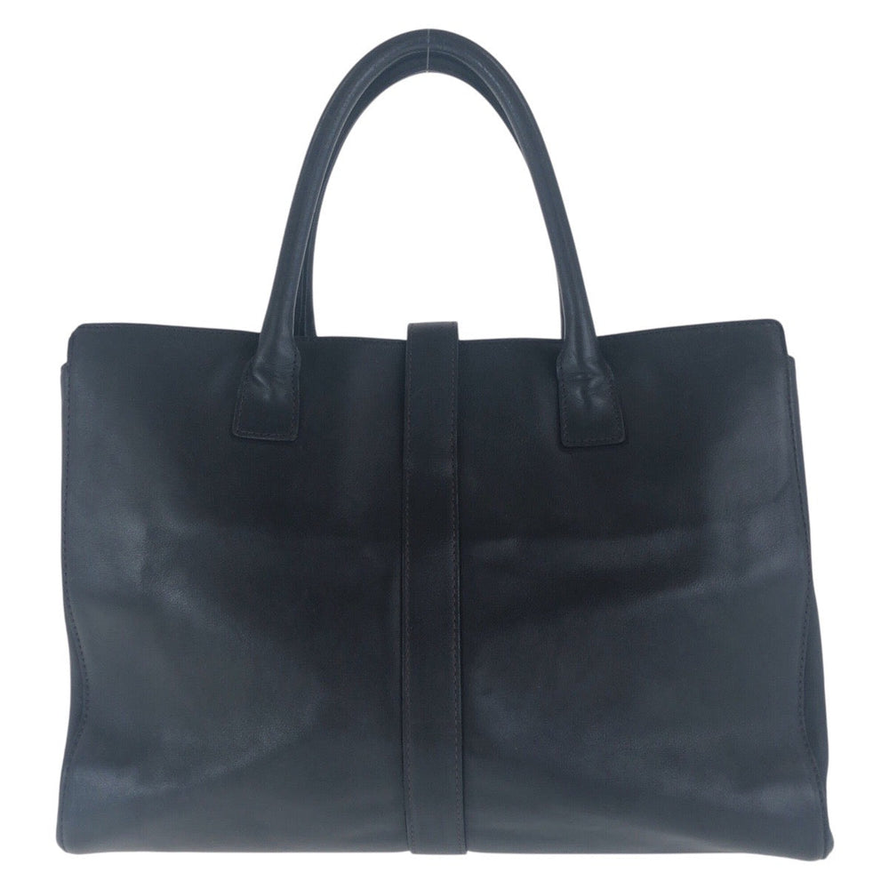 CHANEL Tote Bag leather black COCO Mark Turnlock