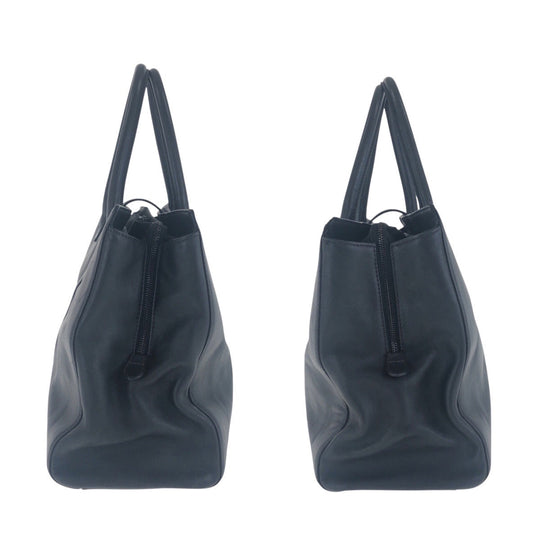 CHANEL Tote Bag leather black COCO Mark Turnlock