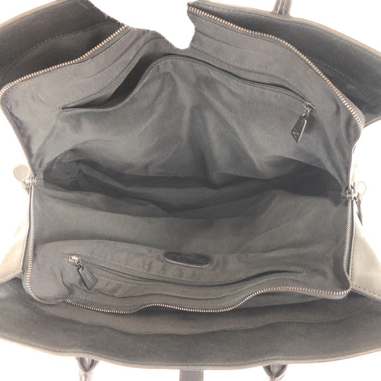 CHANEL Tote Bag leather black COCO Mark Turnlock