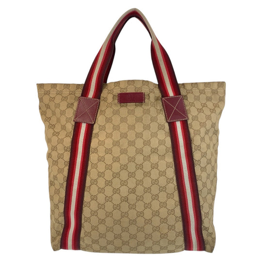 GUCCI Tote Bag 189669 GG canvas Beige pink Sherry line
