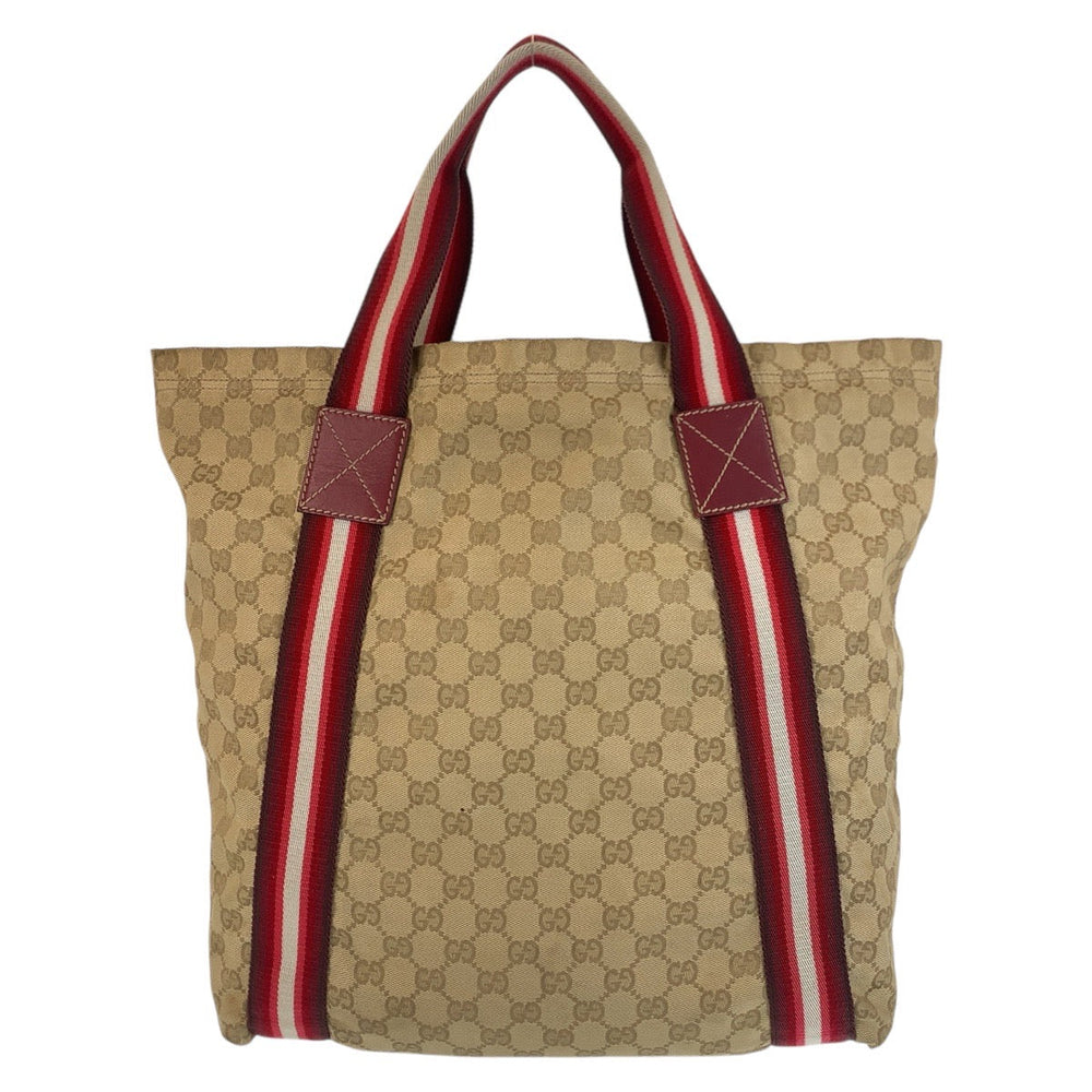 GUCCI Tote Bag 189669 GG canvas Beige pink Sherry line