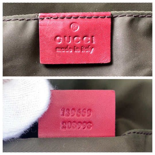 GUCCI Tote Bag 189669 GG canvas Beige pink Sherry line