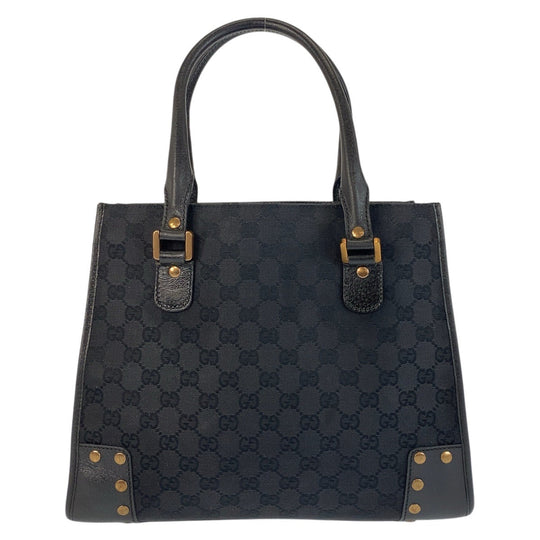 GUCCI Tote Bag 124260 GG canvas Black GoldMetal