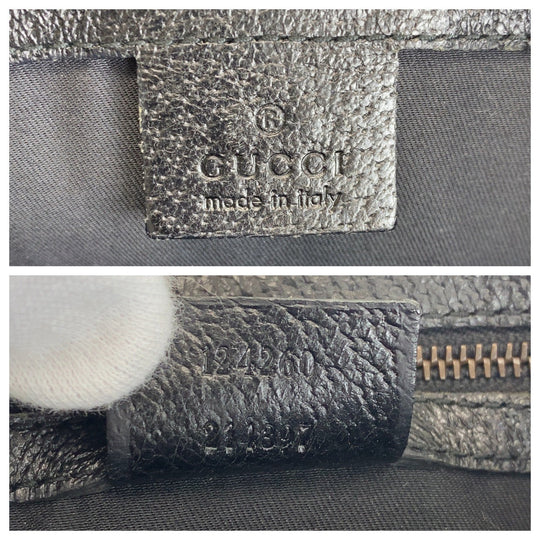 GUCCI Tote Bag 124260 GG canvas Black GoldMetal