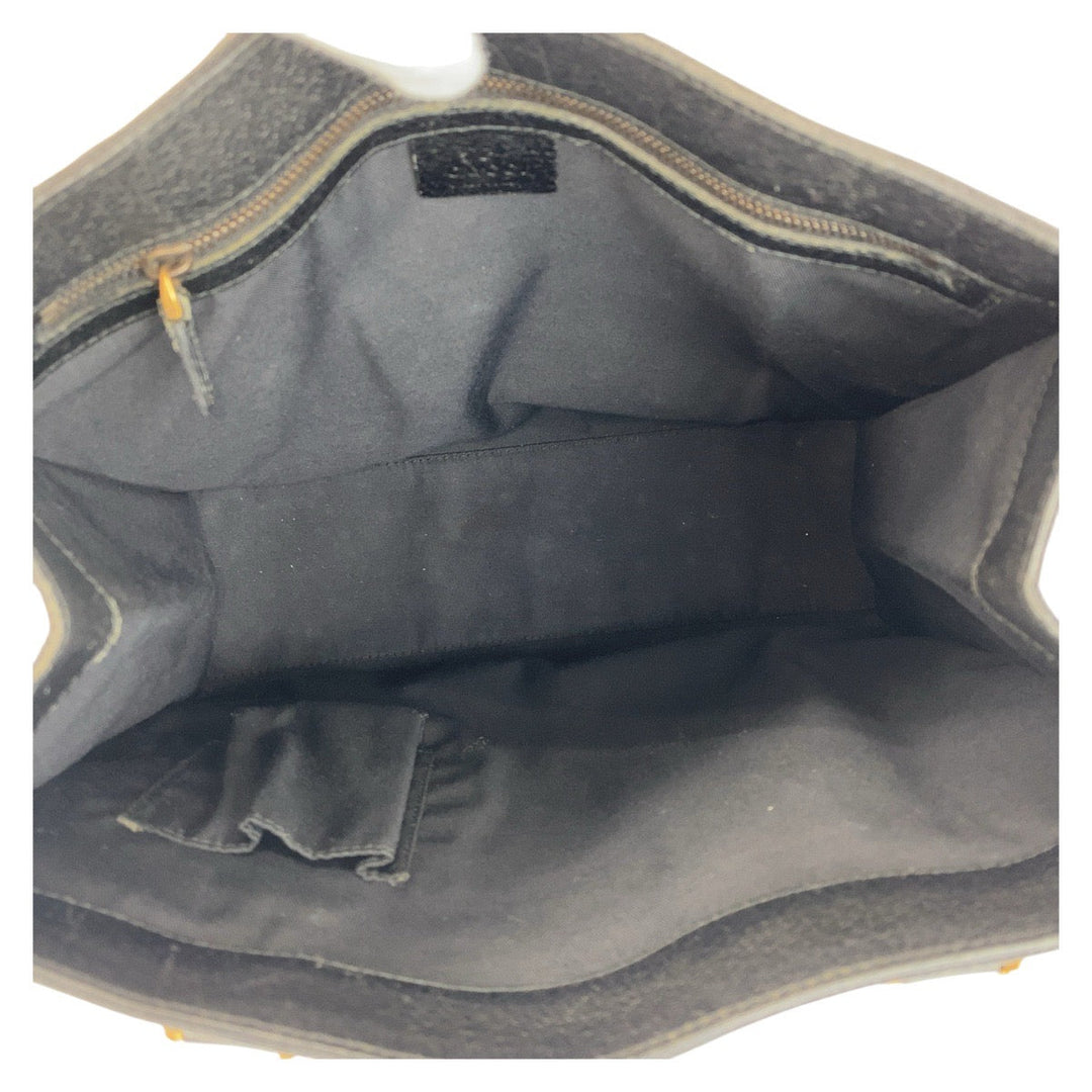 GUCCI Tote Bag 124260 GG canvas Black GoldMetal