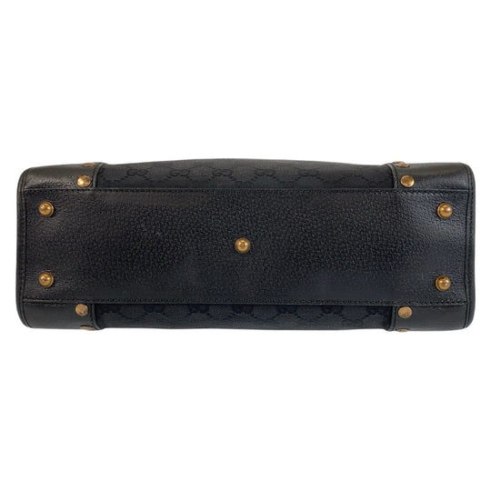 GUCCI Tote Bag 124260 GG canvas Black GoldMetal