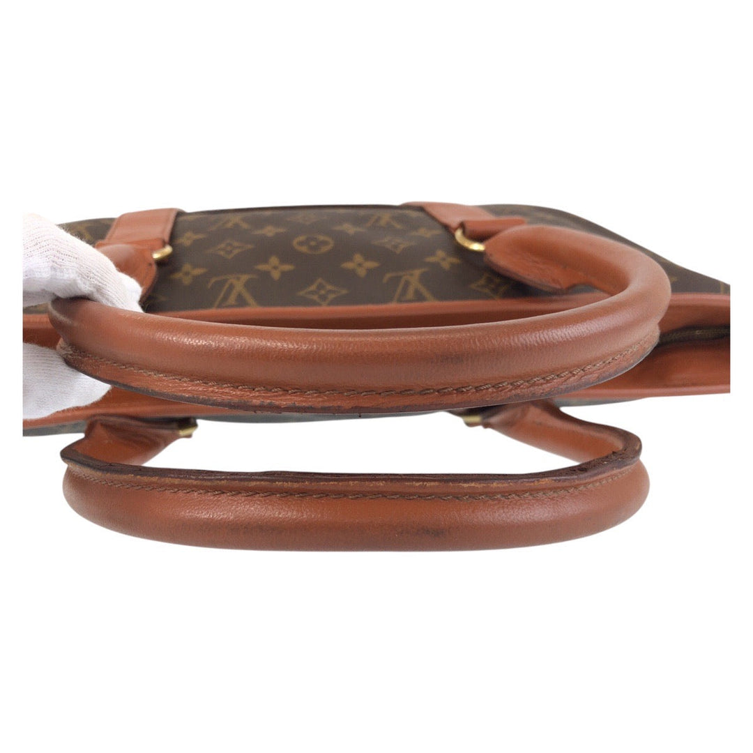 LOUIS VUITTON Tote Bag M42425 PVC, Leather Brown Gold Metal Tote Bag Shoulder Bag Monogram Weekend PM Women Used Authentic