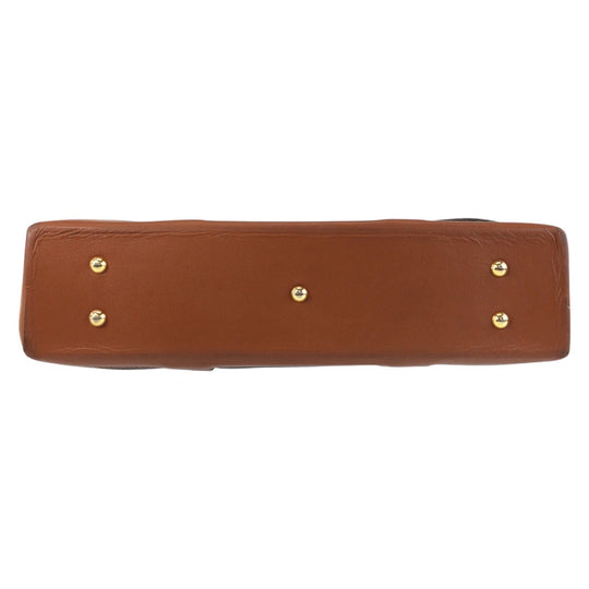 LOUIS VUITTON Tote Bag M42425 PVC, Leather Brown Gold Metal Tote Bag Shoulder Bag Monogram Weekend PM Women Used Authentic