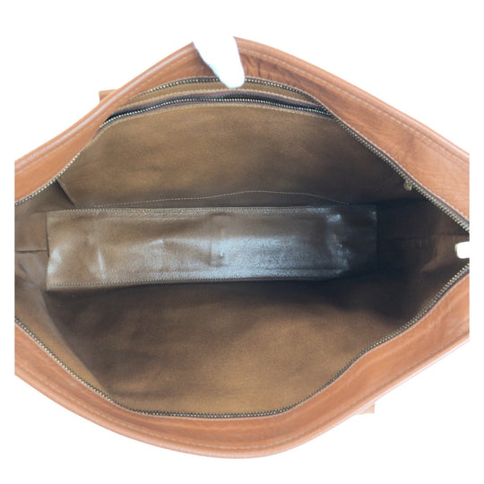 LOUIS VUITTON Tote Bag M42425 PVC, Leather Brown Gold Metal Tote Bag Shoulder Bag Monogram Weekend PM Women Used Authentic