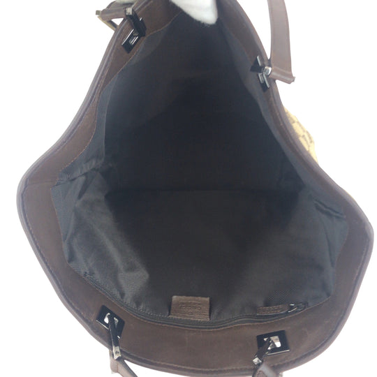 GUCCI Tote Bag 31243 GG canvas Brown Beige SilverMetal
