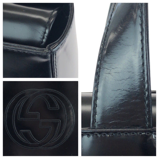 GUCCI Handbag 000 1013 0504 Patent leather Black SilverMetal
