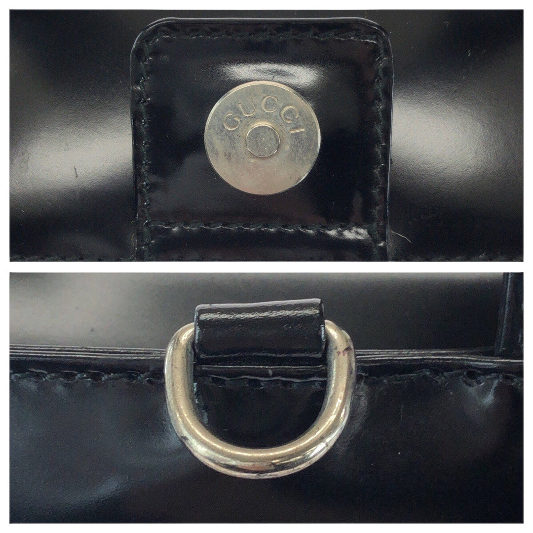 GUCCI Handbag 000 1013 0504 Patent leather Black SilverMetal