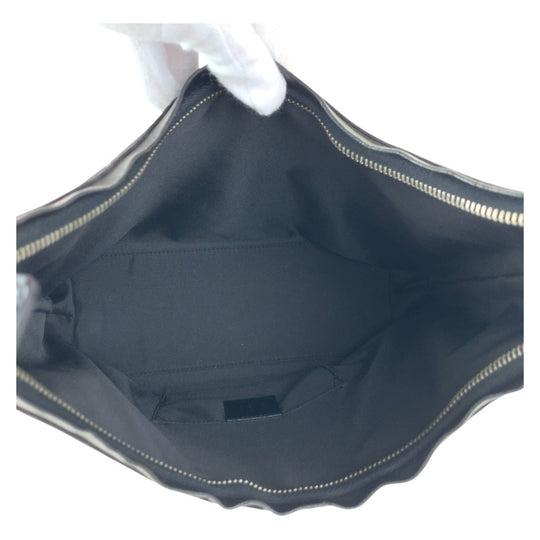 GUCCI Shoulder Bag 000 0602 GG canvas, leather Black SilverMetal Hobo Shoulder Bag Women Used Authentic