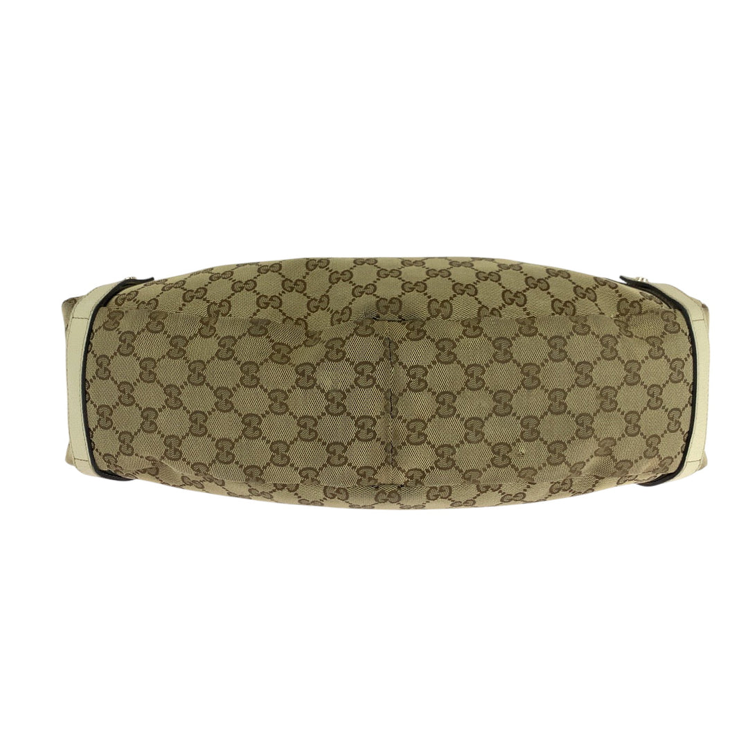 GUCCI Tote Bag 130736 GG canvas beige Tote Bag Handbag Shoulder Bag Women Used Authentic