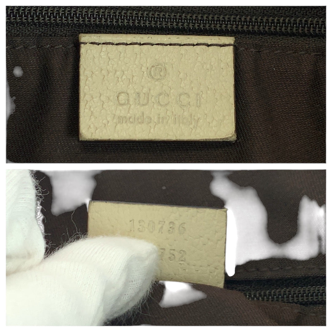 GUCCI Tote Bag 130736 GG canvas beige Tote Bag Handbag Shoulder Bag Women Used Authentic