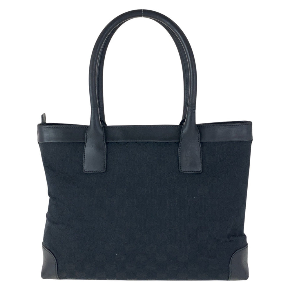 GUCCI Tote Bag 33890 GG canvas, leather Black black Tote Bag Shoulder Bag Women Used Authentic