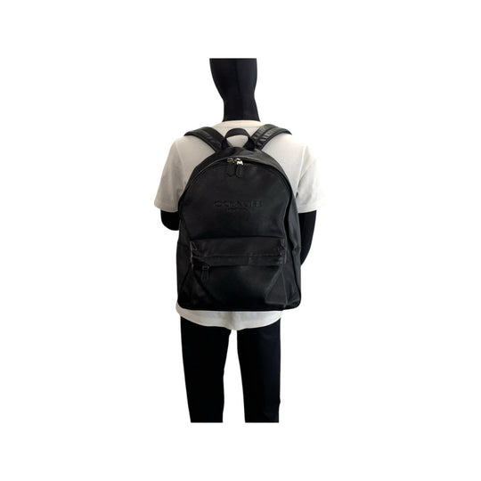 COACH Backpack 54786 leather Black SilverMetal Backpack Backpack mens Used Authentic