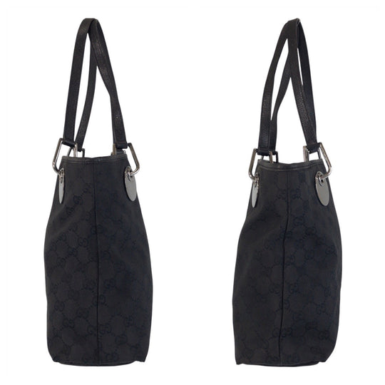 GUCCI Tote Bag 120837 GG canvas Black SilverMetal