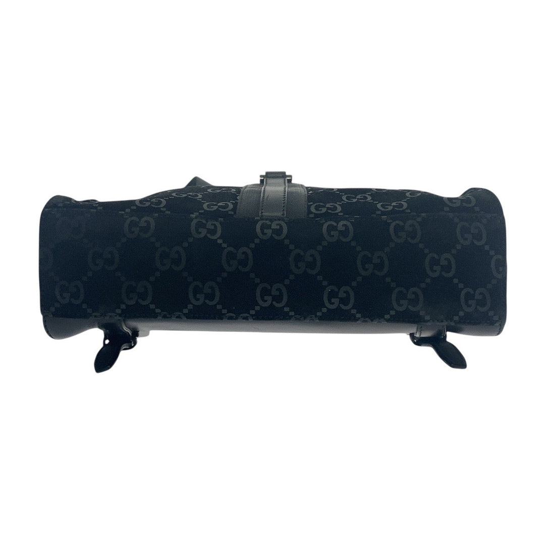 GUCCI Backpack 003 0236 Suede, Leather Black Silver Metal Backpack Backpack Jackie Women(Unisex) Used Authentic