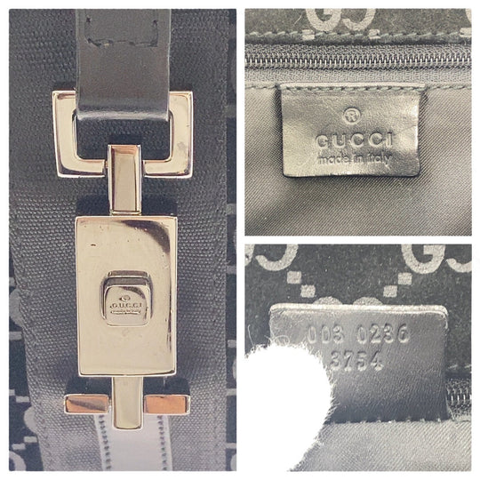GUCCI Backpack 003 0236 Suede, Leather Black Silver Metal Backpack Backpack Jackie Women(Unisex) Used Authentic