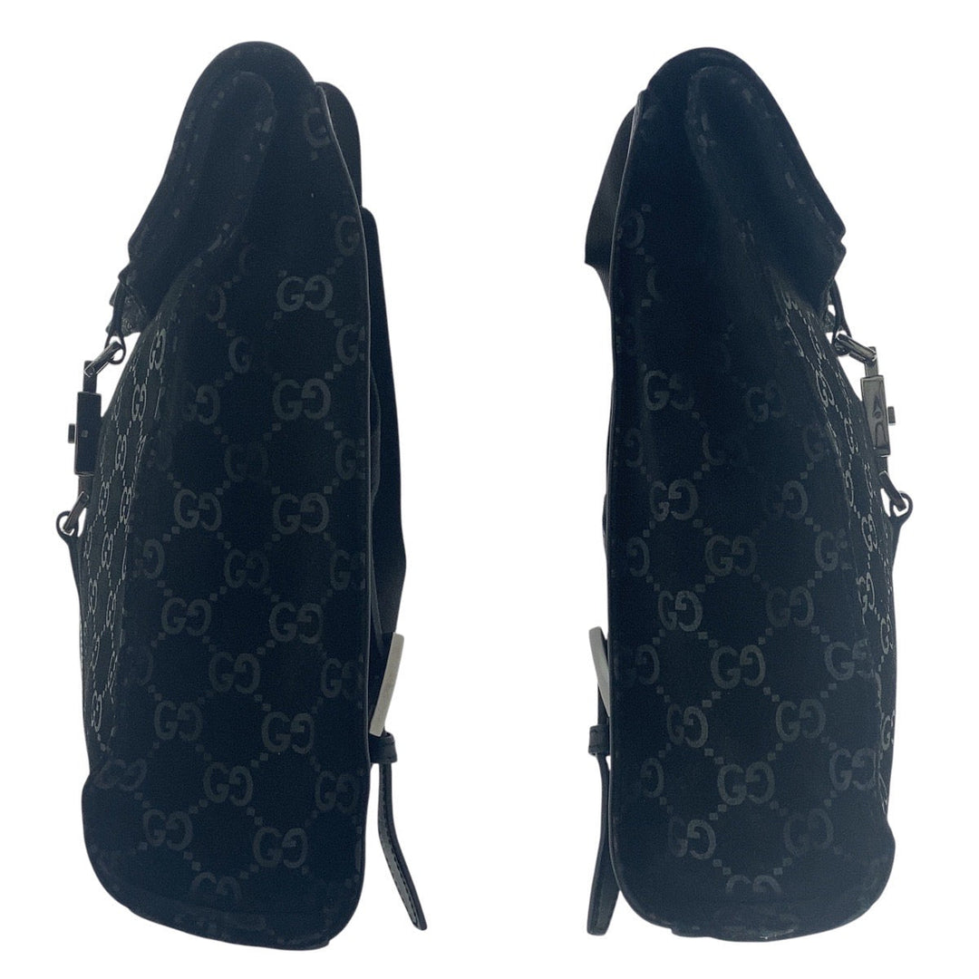 GUCCI Backpack 003 0236 Suede, Leather Black Silver Metal Backpack Backpack Jackie Women(Unisex) Used Authentic