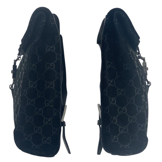 GUCCI Backpack 003 0236 Suede, Leather Black Silver Metal Backpack Backpack Jackie Women(Unisex) Used Authentic