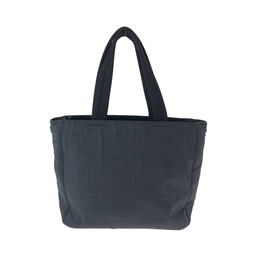 PRADA Tote Bag canvas Gray black Tote Bag Shoulder Bag PRADA Sports Triangle With logo Women Used Authentic