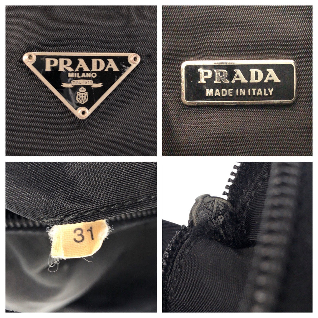 PRADA Handbag Nylon black Test Triangle With logo