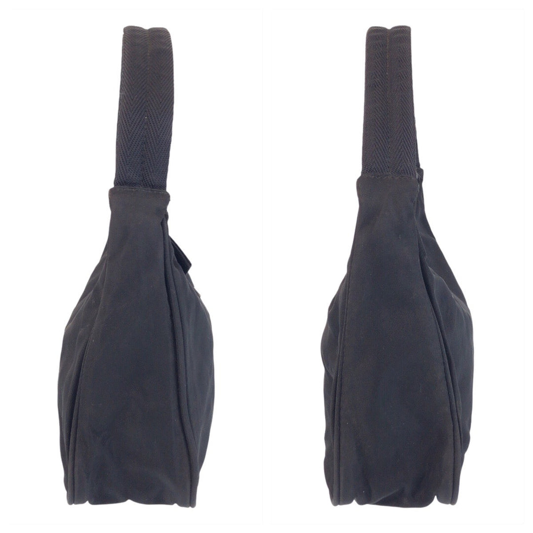 PRADA Handbag Nylon black Test Triangle With logo