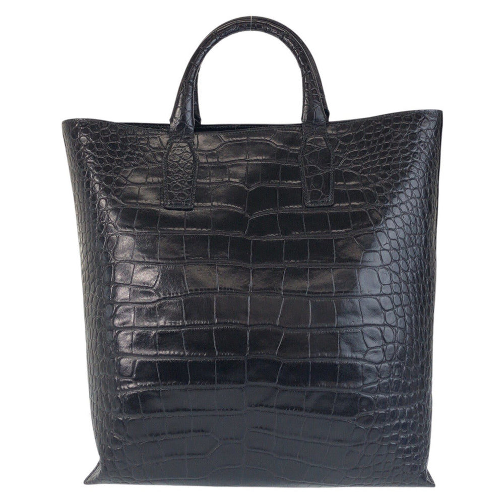 HUGO BOSS Tote Bag leather Black black Embossing