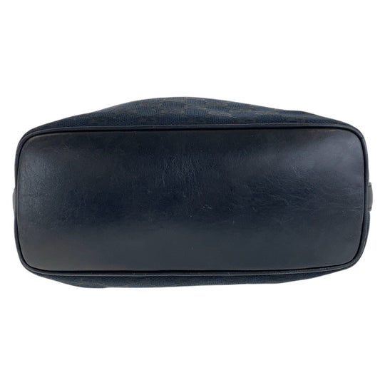 GUCCI Shoulder Bag 001 4288 GG canvas, leather Black GoldMetal Shoulder Bag handbag Women Used Authentic