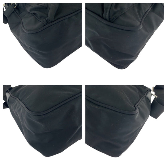 PRADA Shoulder Bag BT0173 Nylon black Shoulder Bag Messenger bag Test Triangle With logo Women Used Authentic