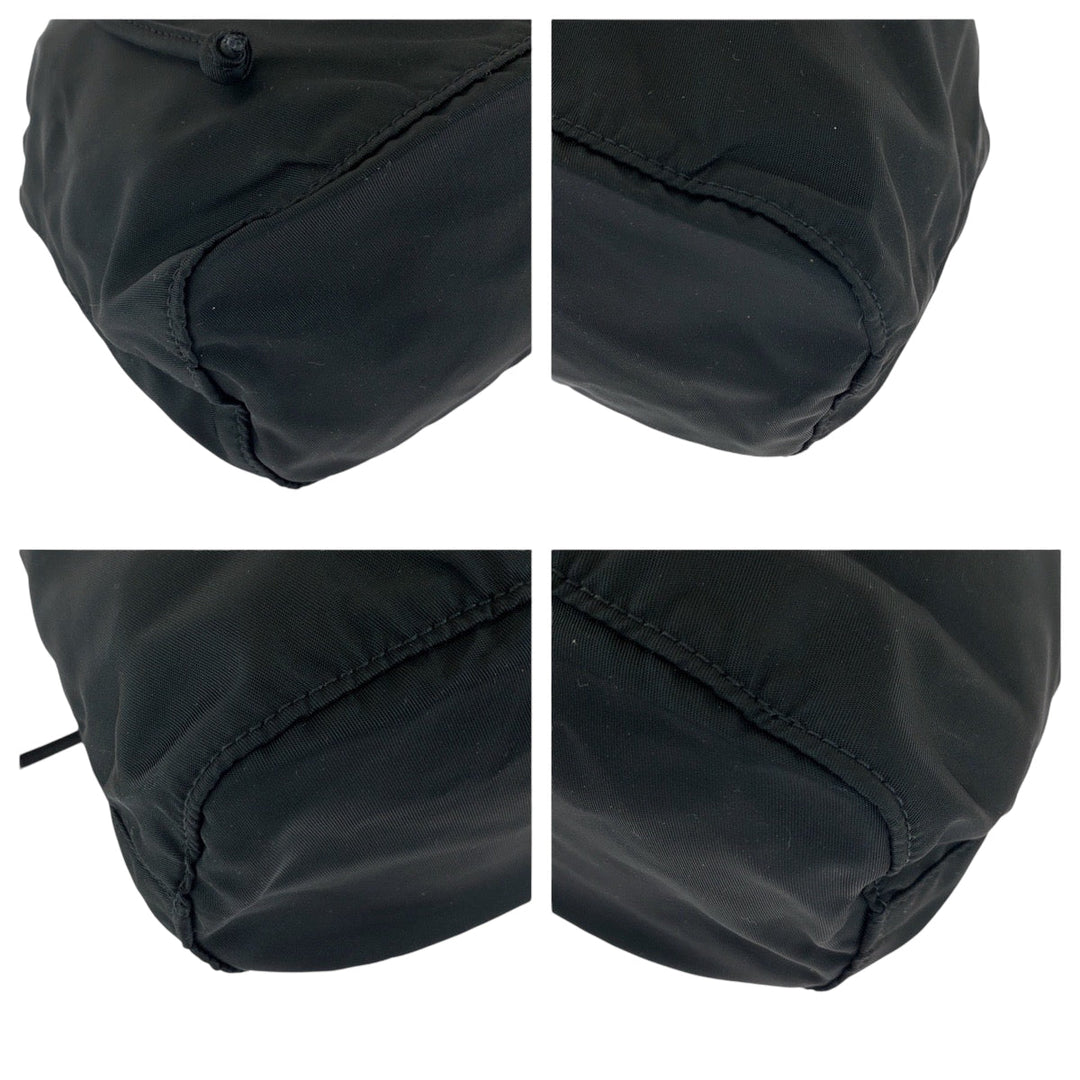 PRADA Pouch Nylon black Test Triangle With logo