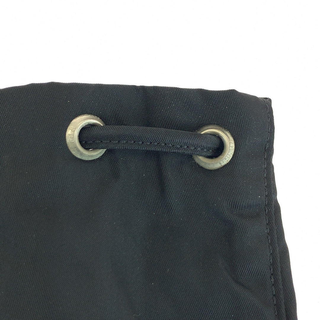 PRADA Pouch Nylon black Test Triangle With logo