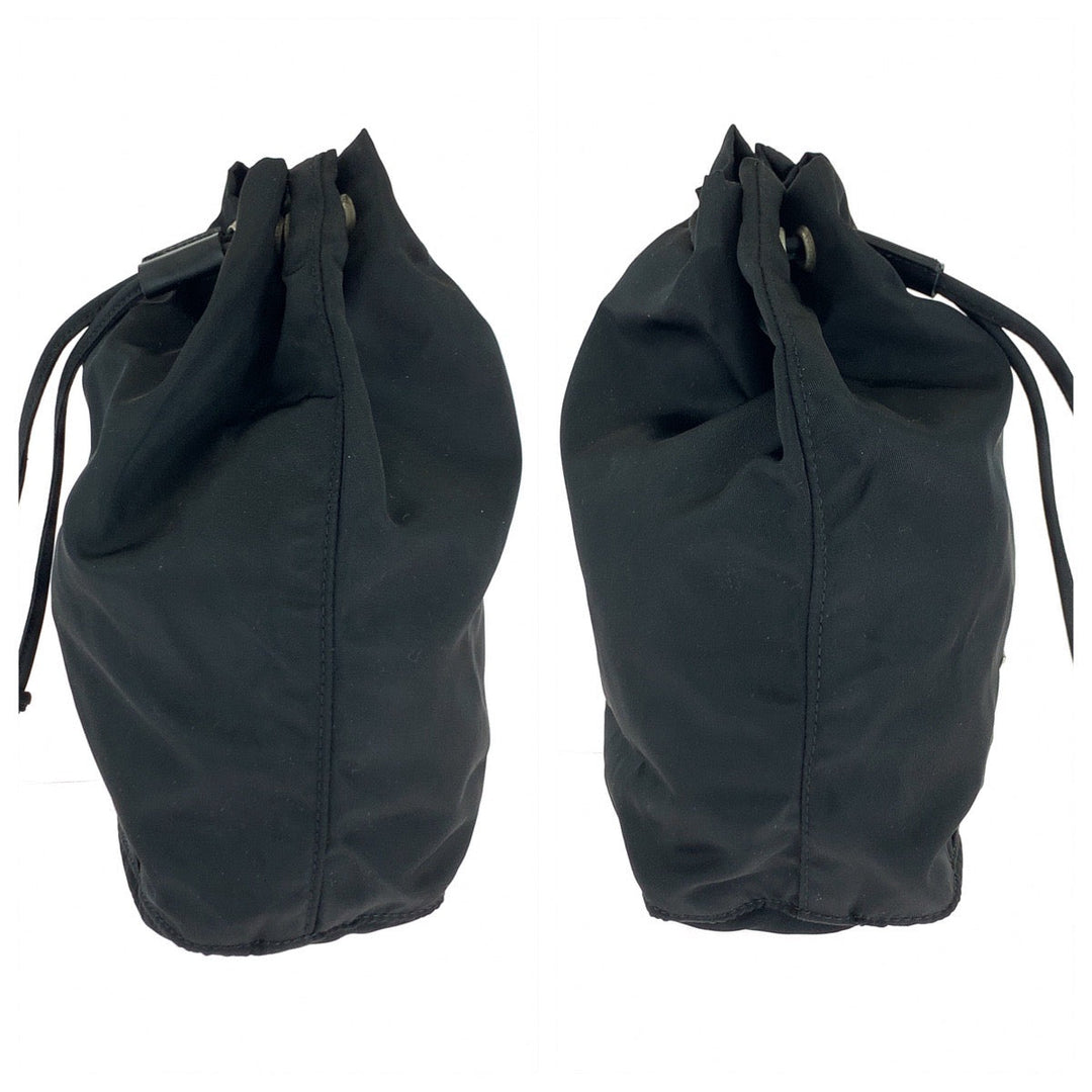 PRADA Pouch Nylon black Test Triangle With logo