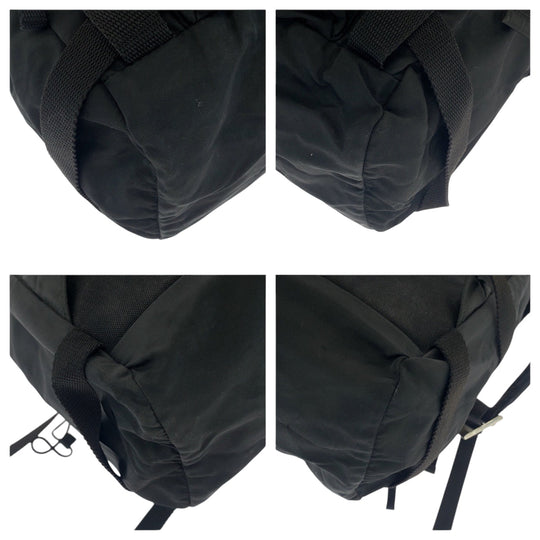 PRADA Backpack V135 Nylon black Test Triangle With logo