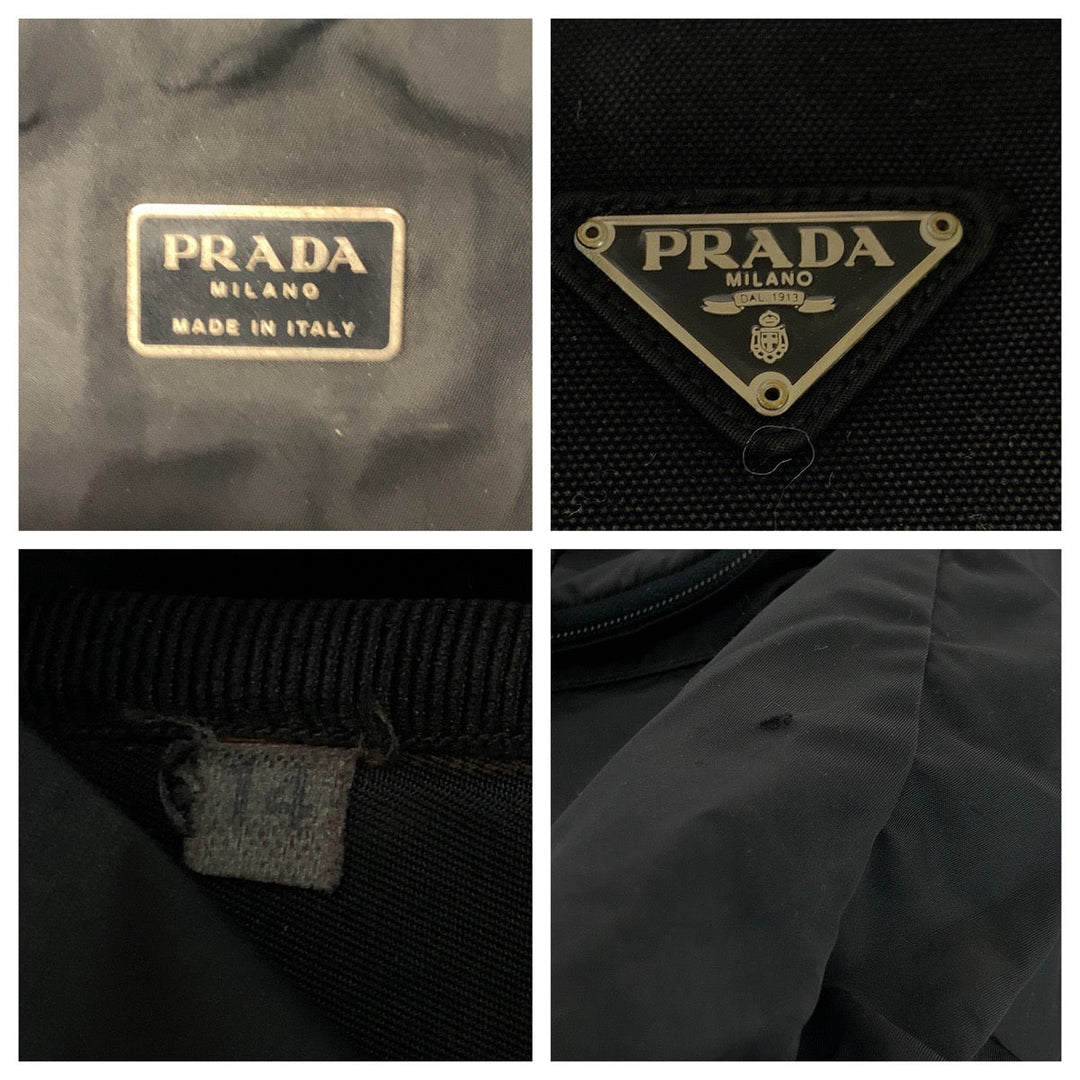 PRADA Backpack V135 Nylon black Test Triangle With logo