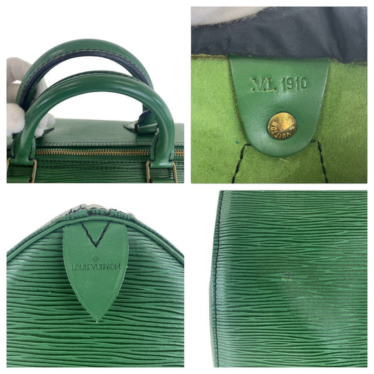 LOUIS VUITTON Handbag M42994 leather Borneo Green Gold Metal Epi Speedy 35